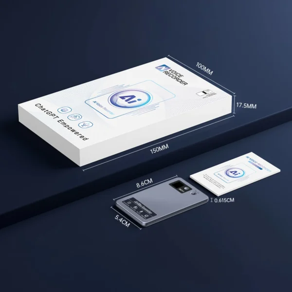 AI Voice Recorder with Real-Time Transcription & Translation Audio Recorder Audio Recording Device for Lectures Meetings Calls