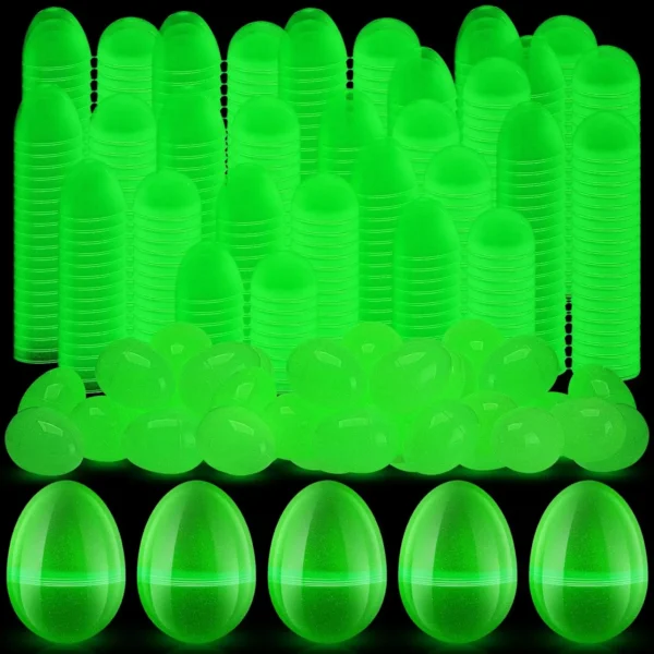 100 Pcs Glow in the Dark Easter Eggs 2.5 Inch Glow Easter Eggs Bulk Kids Glow in the Dark Party