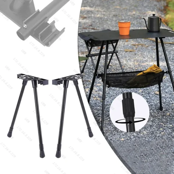 Folding Workbench Legs Metal Foldable Furniture Legs Adjustable Height Coffee Table Legs DIY Camping Equipment Outdoor Travel