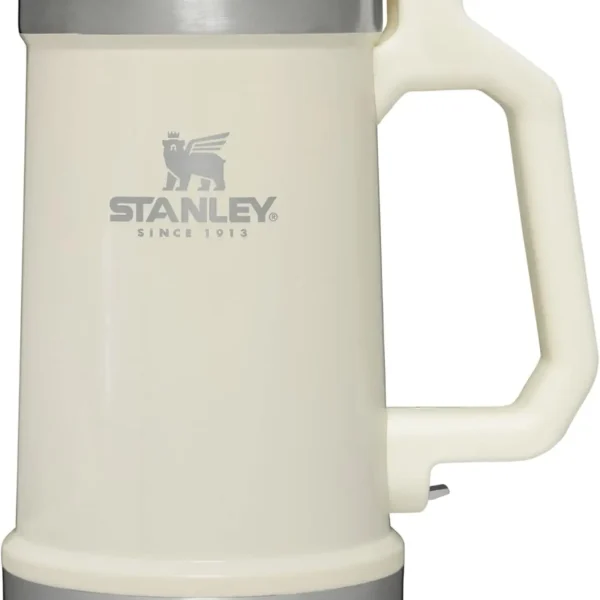 Classic Bottle Opener Beer Stein 24 oz | Up Lid and Heavy Duty Handle with Built In Bottle Opener